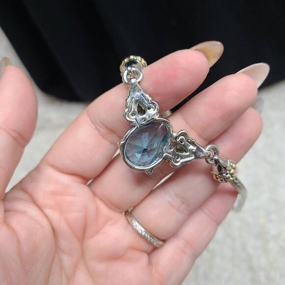 MX Signature Collection‎ Blue Teardrop Gemstone Pendant Necklace - Picture 5 of 6